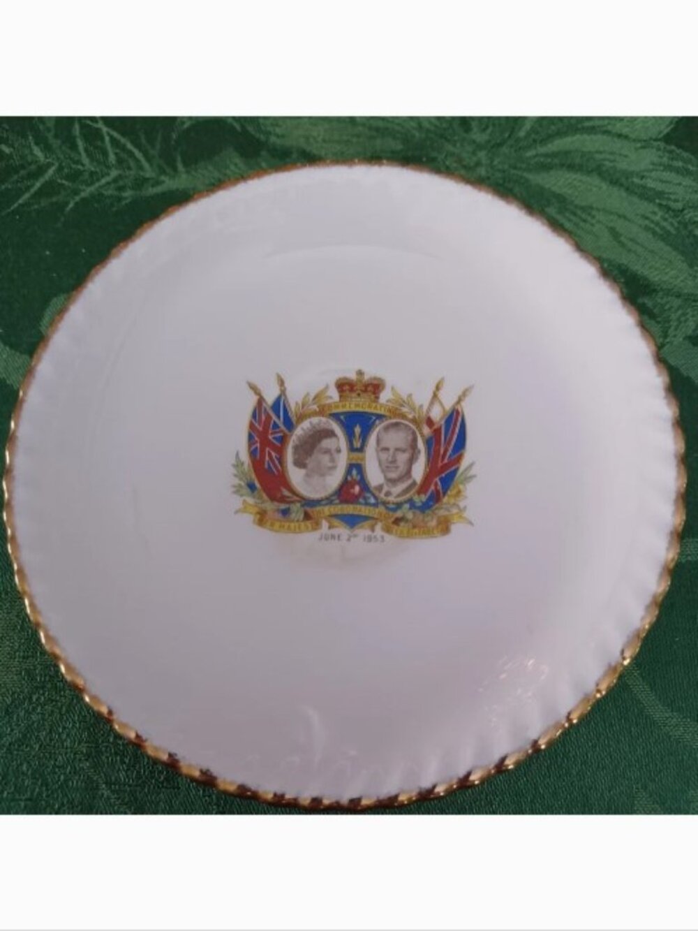 Vintage 1953 Sovereign Potters of Canada Queen Elizabeth Coronation Saucer